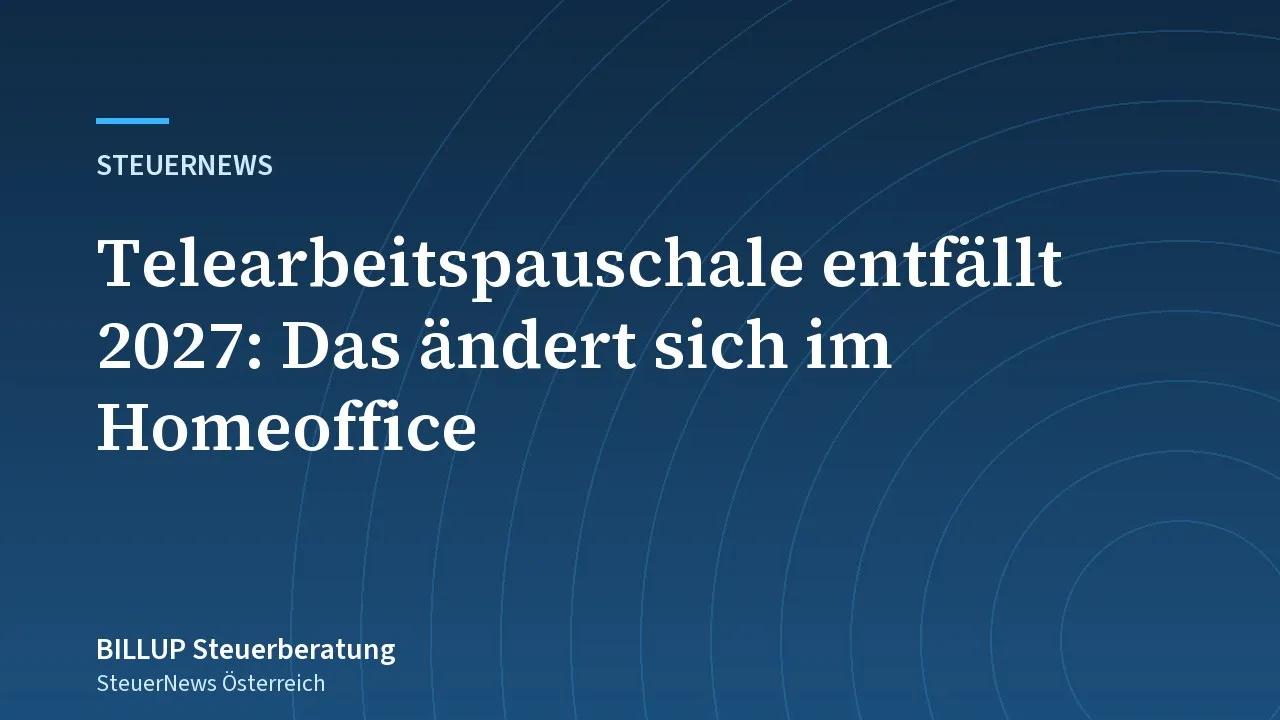 Titelbild: Schlagzeile zum Wegfall des Telearbeitspauschales ab 2027